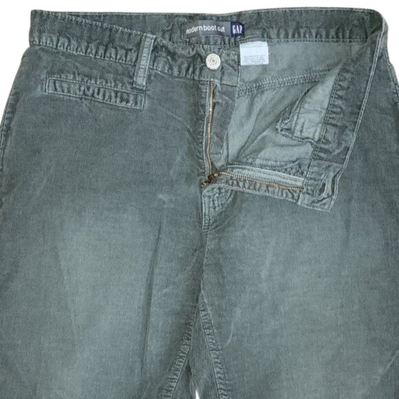 Gap Pants Womens Size 8 Regular Solid Green Corduroy Modern Boot Cut 90s Y2K - Picture 2 of 6
